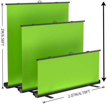 WASJOYE 81.5 x 83 in Large Green Screen, Retractable Chroma Key Panel, alternate view 2