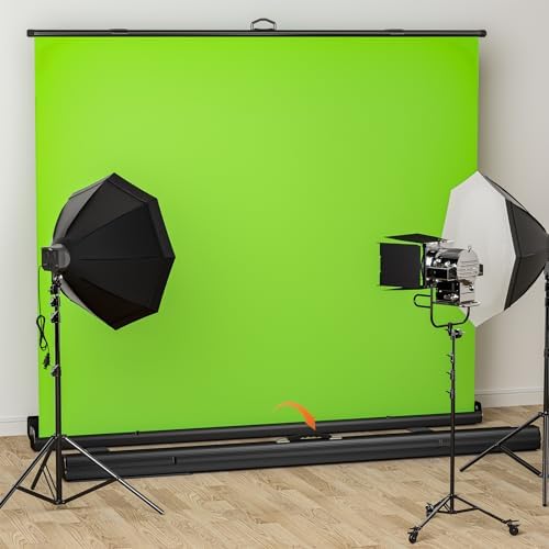 WASJOYE 81.5 x 83 in Large Green Screen, Retractable Chroma Key Panel, alternate view 5