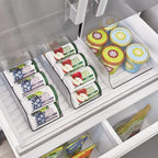 Water Bottle Organizer and Soda Can Dispenser for Refrigerator or Pantry - Set of 3 - Clear in Clear, alternate view 2