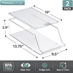 Water Bottle Organizer for Refrigerator & Pantry, Stackable (2 Pack), alternate view 3