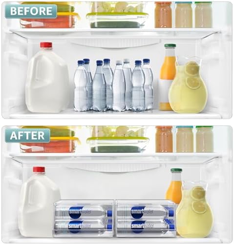 Water Bottle Organizer for Refrigerator & Pantry, Stackable (2 Pack), alternate view 6