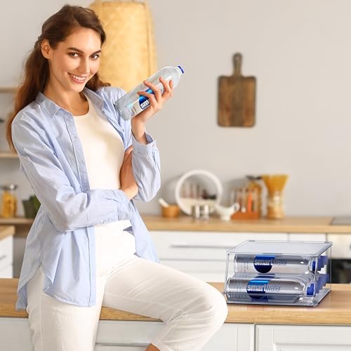 Water Bottle Organizer for Refrigerator & Pantry, Stackable (4 Pack), alternate view 2