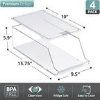 Water Bottle Organizer for Refrigerator & Pantry, Stackable (4 Pack), alternate view 3