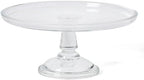 Watercrest Glass Cake Stand with Dome, 10.2 Inch Clear Footed Pedestal Cake Stand with Glass Lid Cover, Handmade, alternate