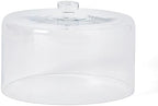 Watercrest Glass Cake Stand with Dome, 10.2 Inch Clear Footed Pedestal Cake Stand with Glass Lid Cover, Handmade, alternate