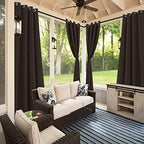 Waterproof Indoor/Outdoor Curtains for Patio Thermal Insulated in Chocolate, alternate view 6
