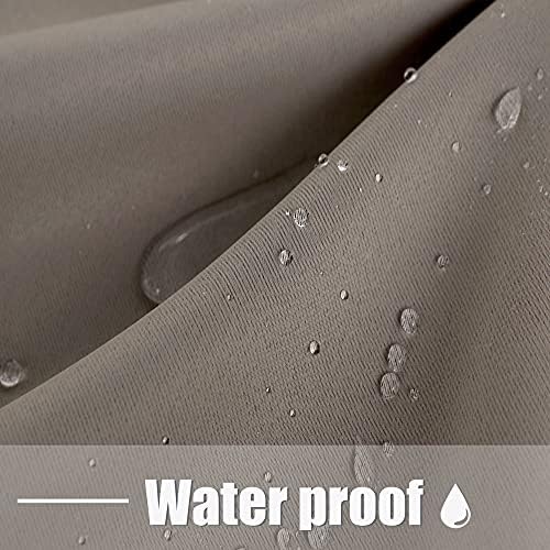 Waterproof Outdoor Blackout Curtains for Patio Porch in Khaki, alternate view 2