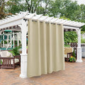 Waterproof Outdoor Curtains for Patio Gazebo Pergola Balcony in Cream