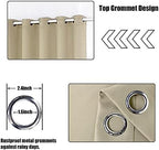 Waterproof Outdoor Curtains for Patio Gazebo Pergola Balcony in Cream, alternate view 4
