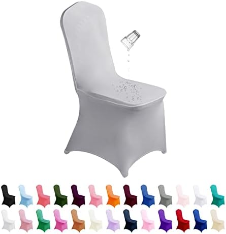 Waterproof Spandex Chair Cover 12PCS, Stretch Dining Chair Covers, Polyester Outdoor Chair Covers, Protector