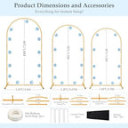 Wedding 6FT, 5FT, 4FT Arch Backdrop Stand Set of 3 for Baby Shower Birthday, alternate view 2