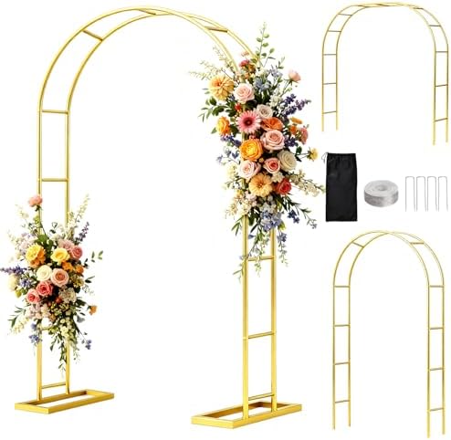 Wedding Arch 6.6FTx3.5FT Garden Trellis for Climbing Plants
