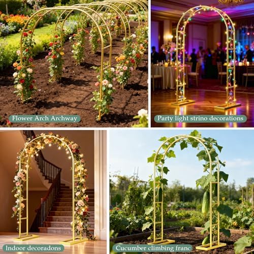 Wedding Arch 6.6FTx3.5FT Garden Trellis for Climbing Plants, alternate view 7