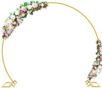 Wedding Arch 7.2FT Round Backdrop Stand Gold Circle Balloon Arch