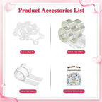 Wedding Arch 7.2FT Round Backdrop Stand White Circle Balloon Arch, alternate view 5