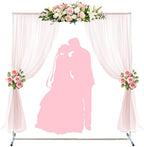 Wedding Arch,7 x 4 FT Metal Arch Backdrop Stand with Support Feet Base, Square Arched Frame for Birthday Party