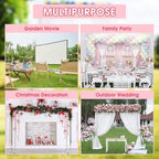 Wedding Arch,7 x 4 FT Metal Arch Backdrop Stand with Support Feet Base, Square Arched Frame for Birthday Party, alternate