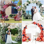 Wedding Arch 8.5FT Round Backdrop Stand Gold Circle Balloon Arch, alternate view 6