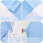 Wedding Arch Backdrop Cover, 5FT White Blue Arch Cover Stretchy Backdrops, Double-Sided Arch Stand Covers for, alternate view
