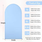 Wedding Arch Backdrop Cover, 5FT White Blue Arch Cover Stretchy Backdrops, Double-Sided Arch Stand Covers for, alternate view