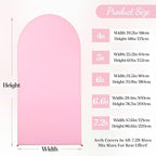 Wedding Arch Backdrop Cover, 5FT White Pink Arch Cover Stretchy Backdrops, Double-Sided Arch Stand Covers for, alternate view