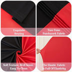Wedding Arch Backdrop Cover, 6.6FT Black Red Arch Cover Stretchy Backdrops, Double-Sided Arch Stand Covers for, alternate