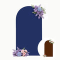 Wedding Arch Backdrop Cover, 6.6FT Navy Blue Brown Arch Cover Stretchy Backdrops, Double-Sided Arch Stand Covers