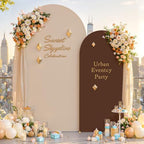 Wedding Arch Backdrop Cover, 6.6FT Nude Brown Arch Cover Stretchy Backdrops, Double-Sided Arch Stand Covers for, alternate