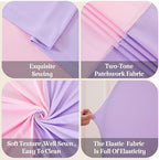 Wedding Arch Backdrop Cover, 6.6FT Purple Pink Arch Cover Stretchy Backdrops, Double-Sided Arch Stand Covers for, alternate