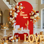 Wedding Arch Backdrop Cover, 6FT Black Red Arch Cover Stretchy Backdrops, Double-Sided Arch Stand Covers for, alternate view