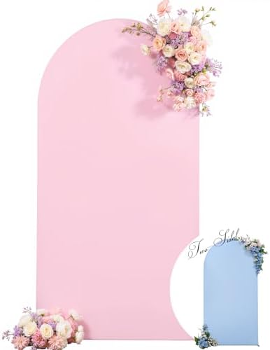Wedding Arch Backdrop Cover, 6FT Blue Pink Arch Cover Stretchy Backdrops, Double-Sided Arch Stand Covers for