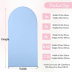 Wedding Arch Backdrop Cover, 6FT Blue Pink Arch Cover Stretchy Backdrops, Double-Sided Arch Stand Covers for, alternate view