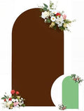 Wedding Arch Backdrop Cover, 6FT Green Brown Arch Cover Stretchy Backdrops, Double-Sided Arch Stand Covers for