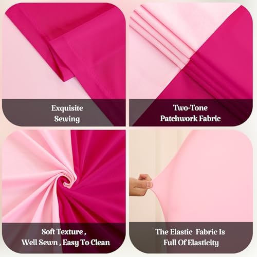Wedding Arch Backdrop Cover, 6FT Pink Arch Cover Stretchy Backdrops, Double-Sided Arch Stand Covers for Wedding, alternate