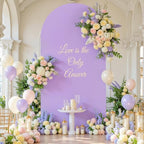 Wedding Arch Backdrop Cover, 6FT Purple Pink Arch Cover Stretchy Backdrops, Double-Sided Arch Stand Covers for, alternate