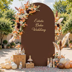 Wedding Arch Backdrop Cover, 7.2FT Nude Brown Arch Cover Stretchy Backdrops, Double-Sided Arch Stand Covers for, alternate
