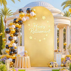 Wedding Arch Backdrop Cover, 8FT Gold Yellow Arch Cover Stretchy Backdrops, Double-Sided Arch Stand Covers for, alternate