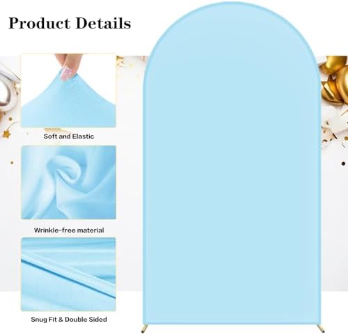 Wedding Arch Backdrop Cover(No Arch Stand), Spandex Arch Covers Stretchy Backdrop Wedding Birthday Party Baby, alternate view