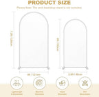 Wedding Arch Backdrop Cover, Set of 2 (7.2ft, 6ft) Black Stretchy Spandex Fitted Balloon Arch Stand Backdrop for, alternate