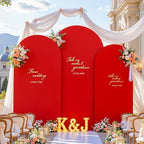 Wedding Arch Backdrop Cover Set of 3, Red and Black Double Color Arch Stand Covers, 6FT, 5FT, 4FT Spandex Fitted, alternate