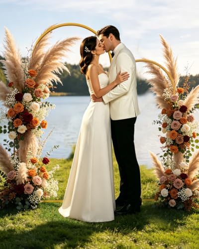 Wedding Arch Backdrop Stand 5FT, 6FT Gold Metal Arch Stand Set of 2, Balloon Arch Stand for Wedding Baby Shower, alternate