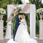 Wedding Arch Backdrop Stand 6.6FT Gold Wedding Balloon Arched Backdrop Stand Square Arch Frame for Birthday, alternate view 6