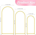 Wedding Arch Backdrop Stand 6FT,5FT,4FT Gold Metal Arch Stand Set, alternate view 2