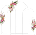 Wedding Arch Backdrop Stand 7.2FT,6.6FT,6FT White Metal Arch Stand
