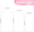 Wedding Arch Backdrop Stand 7.2FT,6.6FT,6FT White Metal Arch Stand, alternate view 3