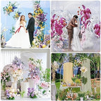 Wedding Arch Backdrop Stand 7.2FT,6.6FT,6FT White Metal Arch Stand, alternate view 6