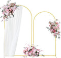 Wedding Arch Backdrop Stand 7.2FT, 6.6FT Set of 2 Metal Arch Backdrop Stand for Birthday Party Wedding Ceremony