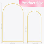 Wedding Arch Backdrop Stand 7.2FT,6FT Gold Metal Arch Stand Set, alternate view 3