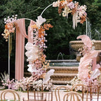 Wedding Arch Backdrop Stand 7.2FT,6FT White Metal Arch Stand Set, alternate view 2