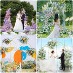Wedding Arch Backdrop Stand 8FT, 7.2FT, 6.6FT Set of 3 Gold Metal Arch Backdrop Stand for Wedding Ceremony Baby, alternate